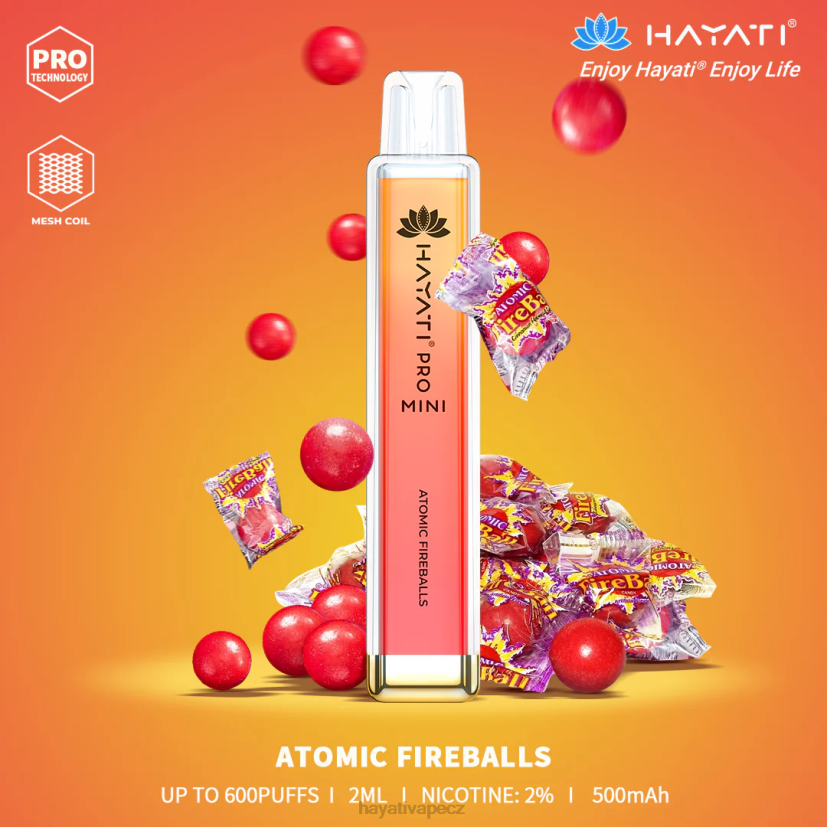Hayati Pro Mini jednorázový atomová ohnivá koule 6F4V61 Hayati CZ