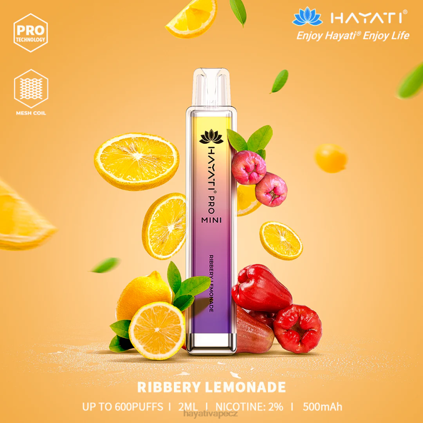 Hayati Pro Mini jednorázový ribber limonáda 6F4V620 Hayati vape shop