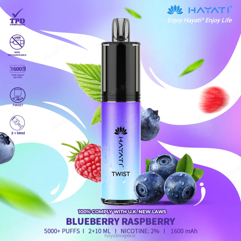 Hayati Twist jednorázový borůvka malina 6F4V666 Hayati flavour list