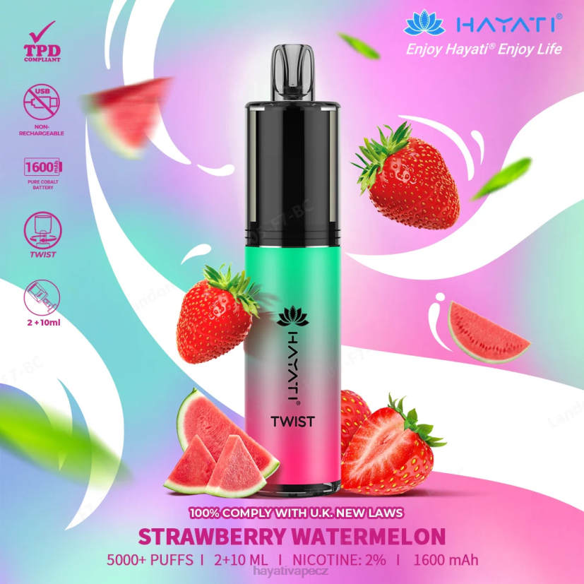 Hayati Twist jednorázový jahodový meloun 6F4V686 Hayati flavour list