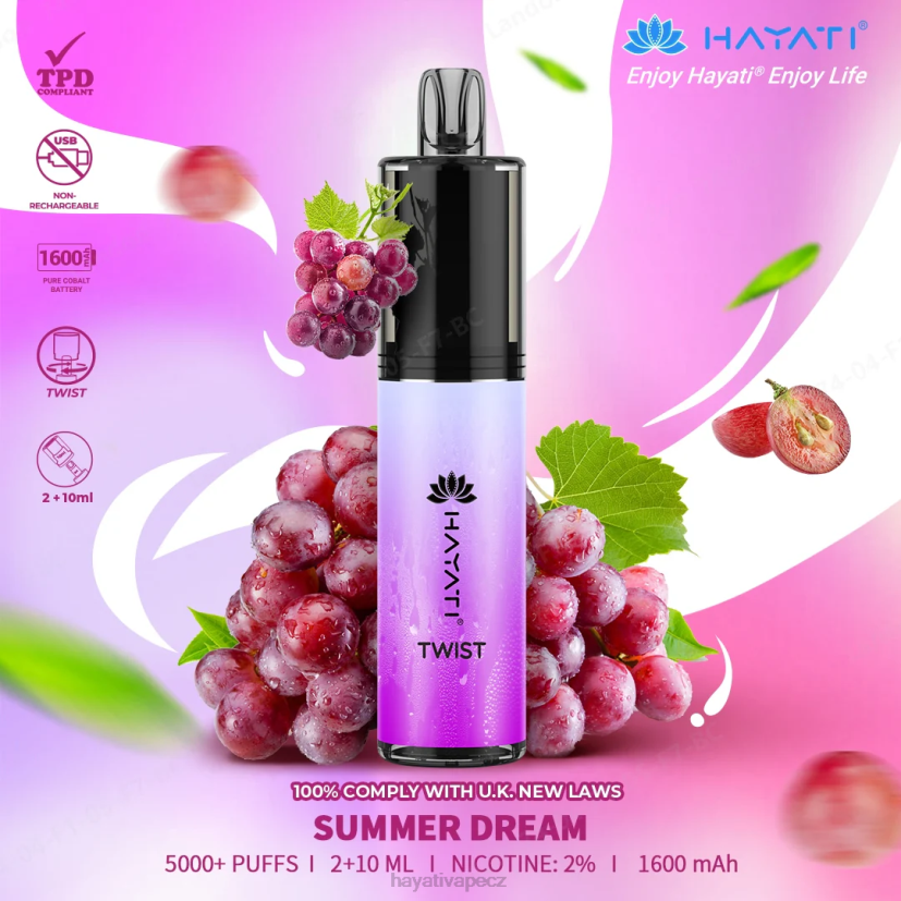 Hayati Twist jednorázový letní sen 6F4V687 Hayati flavour vapes
