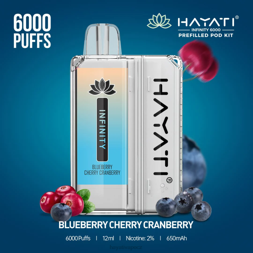 Hayati Infinity Sady 6000 podů borůvka třešeň brusinka 6F4V6145 Hayati flavours