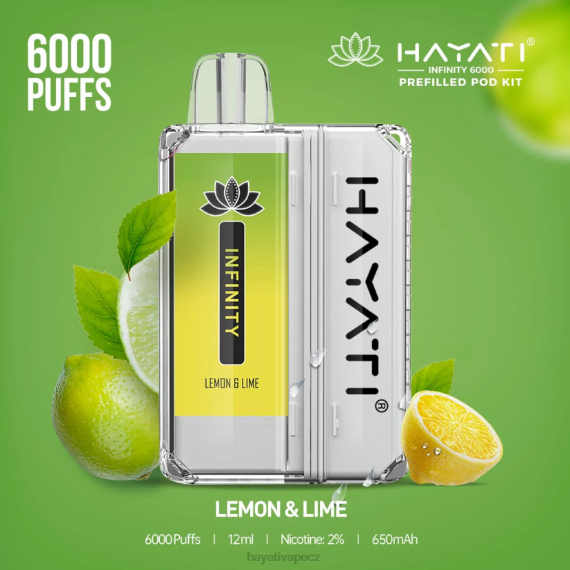 Hayati Infinity Sady 6000 podů citron limetka 6F4V6153 Hayati vape CZ