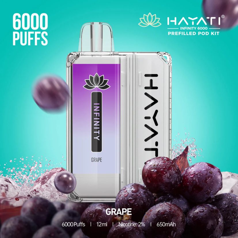 Hayati Infinity Sady 6000 podů hroznový 6F4V6150 Hayati vape shop