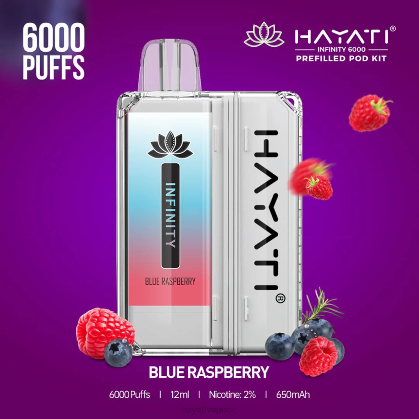 Hayati Infinity Sady 6000 podů modrá Malina 6F4V6144 Hayati vape flavours