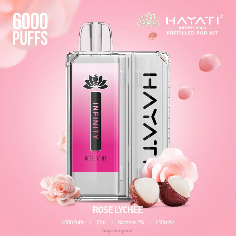 Hayati Infinity Sady 6000 podů růžové liči 6F4V6158 Hayati vape near me