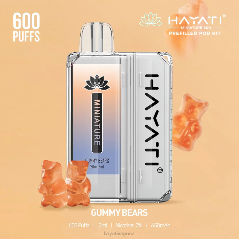 Hayati Miniature 600 podstavců gumoví medvídci 6F4V637 Hayati flavour vapes